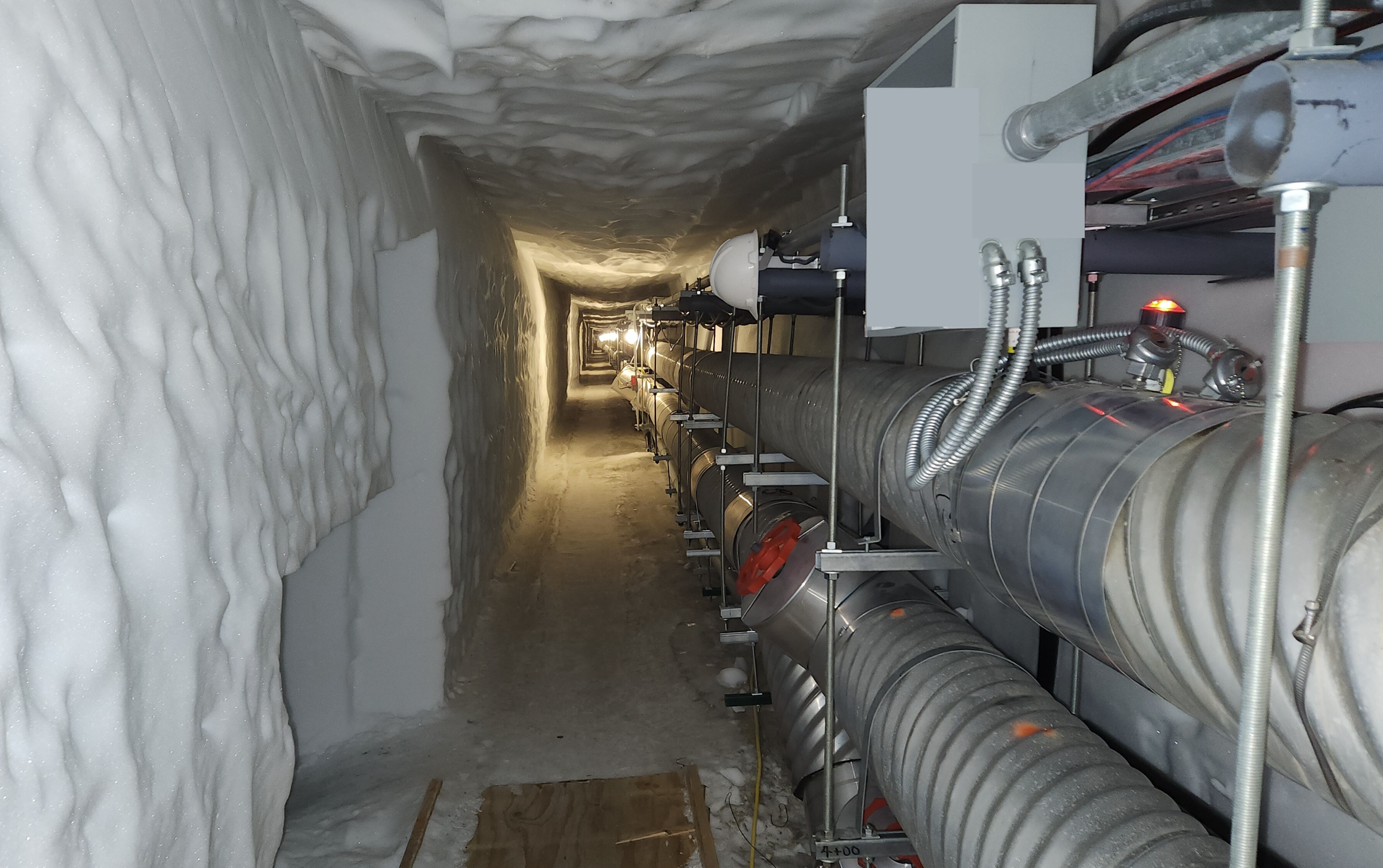 Here you can examine the complexities and challenges of establishing water infrastructure at the South Pole.