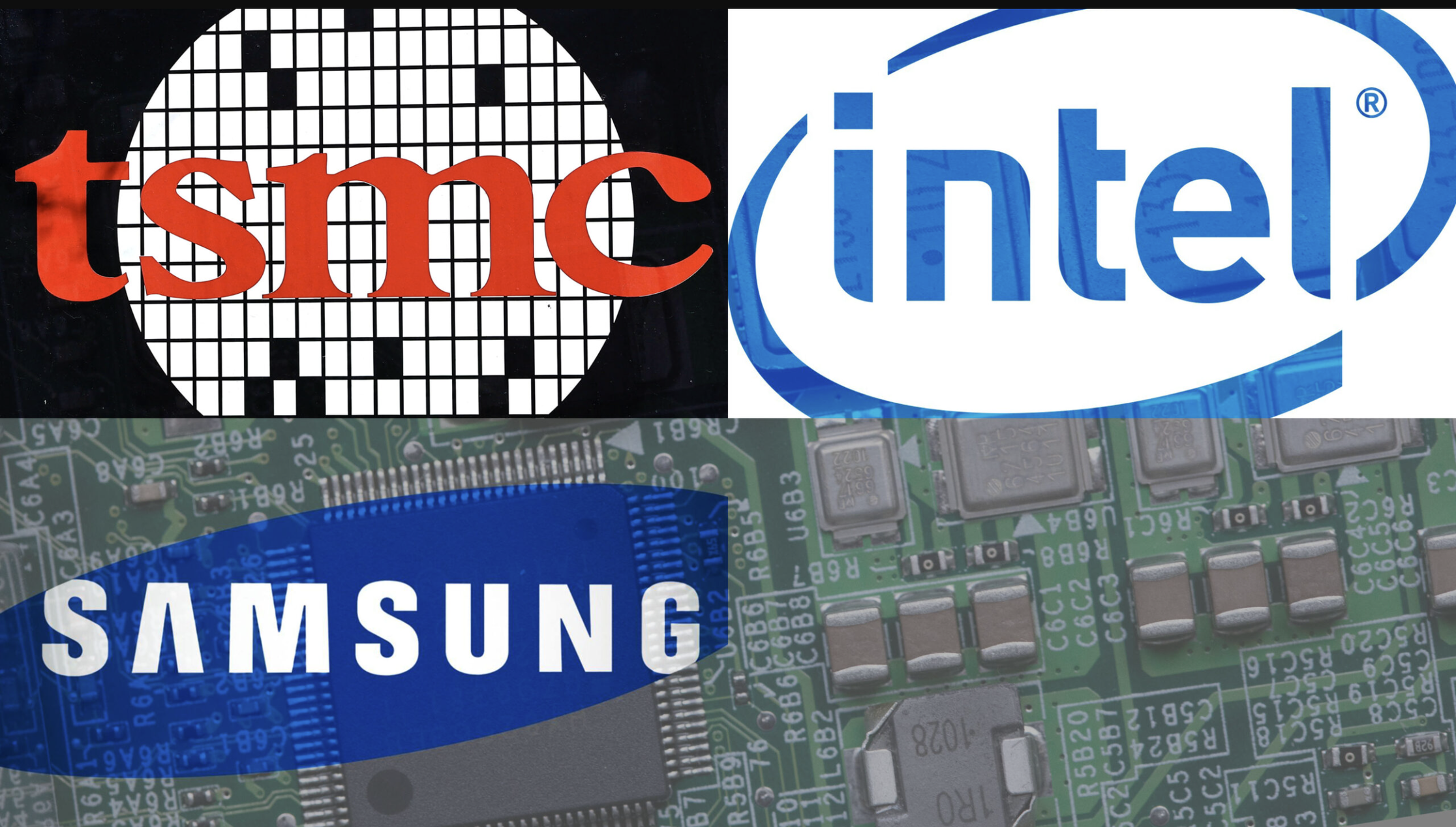 The competition between Intel, Samsung, and TSMC in the semiconductor industry is intense