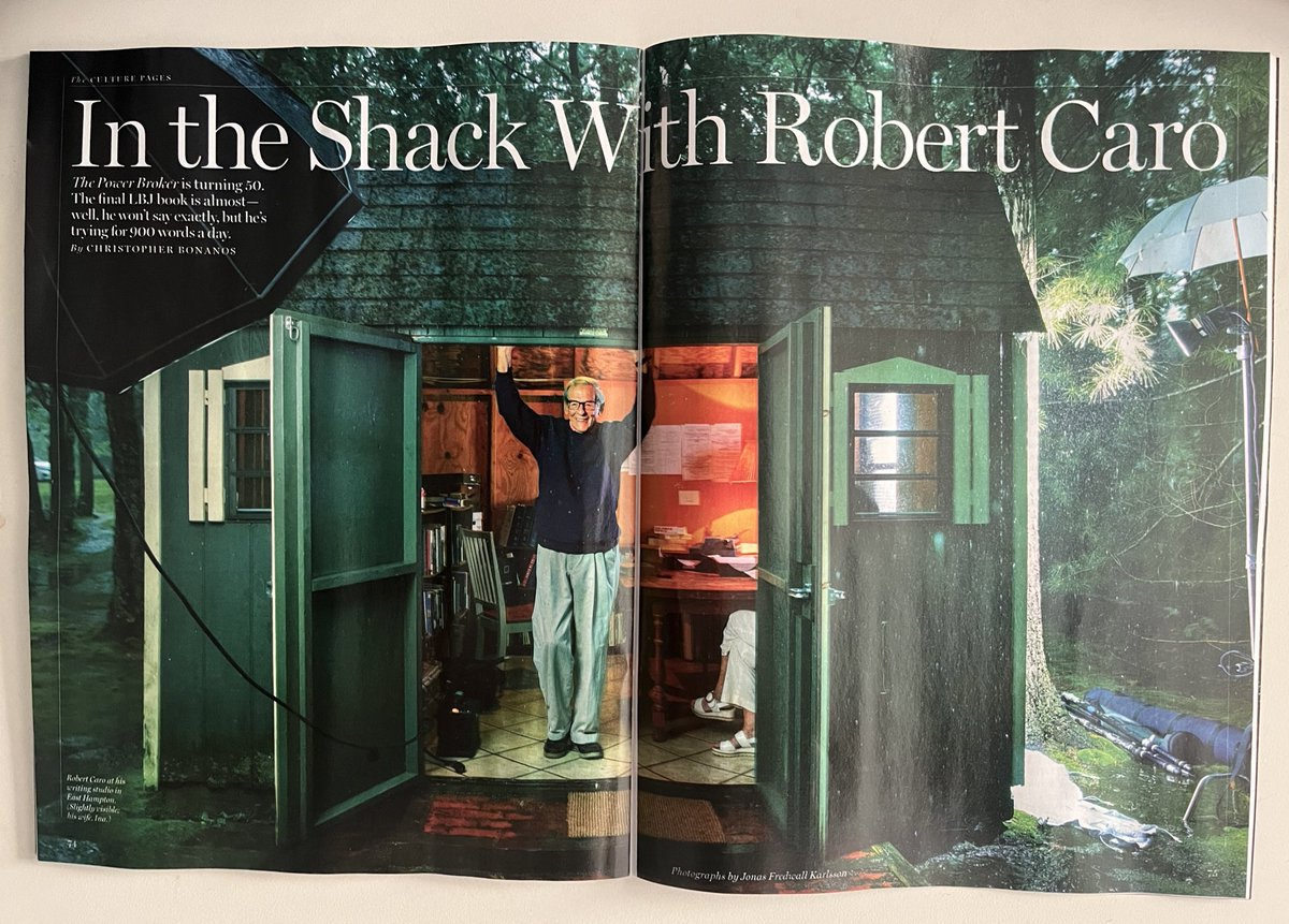 Here's an interview with Robert Caro , focusing on his monumental works, The Power Broker and his multi-volume biography of Lyndon Johnson