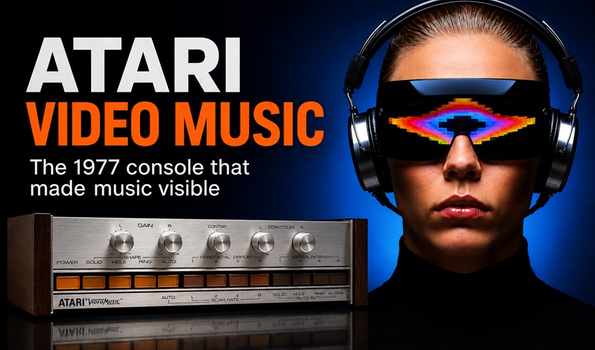 Atari Video Music, officially the C-240, is the 1977 Atari device that turned stereo audio into abstract television visuals