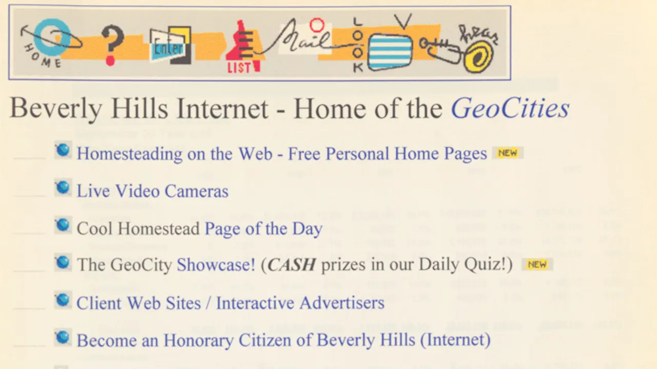 GeoCities, known for most of 1995 as Beverly Hills Internet, helped turn web publishing from a technical exercise into a consumer activity.