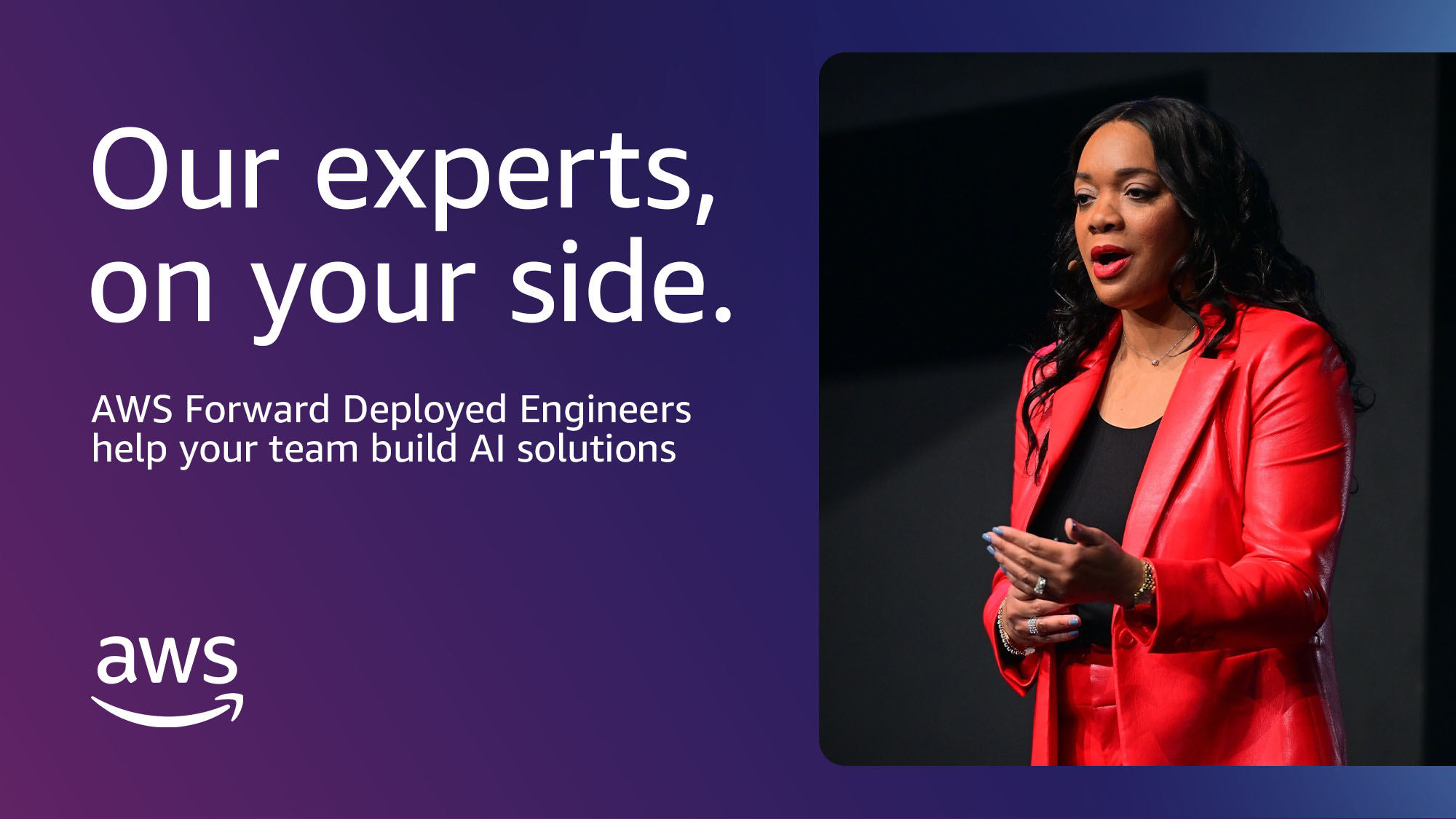 AWS vice-president Francessca Vasquez says the company is committing $1 billion to a new Forward Deployed Engineer